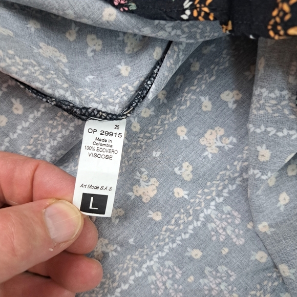 Anthropologie Maaji Black Bagh Ellie Tunic Kafran Beach Size Large - Picture 7 of 12